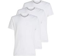 Calvin Klein T-Shirt Manches Courtes Lot de 3 Homme Crew Neck Basic, Blanc (White, White, White), S