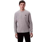 Calvin Klein T-Shirt Manches Longues Homme Waffle Badge Tee avec Col Ras-du-Cou, Gris (Formal Gray), L