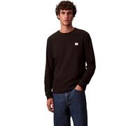 Calvin Klein T-Shirt Manches Longues Homme Waffle Badge Tee avec Col Ras-du-Cou, Noir (Black), M