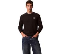 Calvin Klein T-Shirt Manches Longues Homme Waffle Badge Tee avec Col Ras-du-Cou, Noir (Black), S