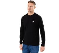 Calvin Klein T-Shirt Manches Longues Homme Waffle Badge Tee avec Col Ras-du-Cou, Noir (Black), XL