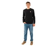 Calvin Klein T-Shirt Manches Longues Homme Waffle Badge Tee avec Col Ras-du-Cou, Noir (Black), XL