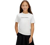 Calvin Klein T-Shirt Unisexe INST. Logo SS IU0IU00682 S/S, Blanc (Blanc Brillant), 14 Ans, Blanc (Blanc Vif), 14 Ans