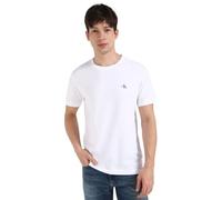 Calvin Klein T-Shirts Manches Courtes Lot de 2 Homme Monologo Col Ras-du-Cou, Multicolore (Rock Ridge/Bright White), XXS