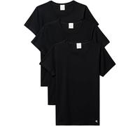 Calvin Klein T-Shirts Manches Courtes Lot de 3 Femme Cotton Tee avec Col Ras-du-Cou, Noir (Black/Black/Black), M