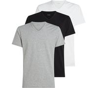 Calvin Klein T-Shirts Manches Courtes Lot de 3 Homme avec Col en V, Multicolore (Black, White, Grey Heather), XL