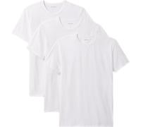 CALVIN KLEIN T-shirts Slim en coton extensible, lot de 3, blanc, taille S