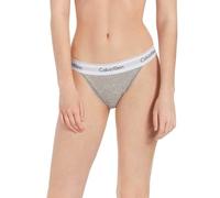 Calvin Klein Tanga Femme High Leg Élasthanne, Gris (Grey Heather), XS