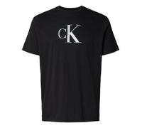 Calvin Klein T-Shirt Manches Courtes Homme Center Monogram Classic en Coton, Noir (Black), L
