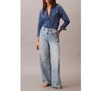 Calvin Klein The Wide Leg Distressed Indigo Taille: W27 | Évasés pantalons Outlet | Femme | Bleu