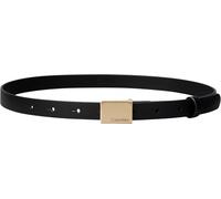 Calvin Klein Titlecase Plaque Belt 20 mm Lv04f7089g Ceintures, Noir (Noir/Or Clair Antique), 125 cm pour femme