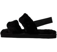 Calvin Klein Tongs Femme Home Velcro Fur en Fourrure Douillette, Noir (Triple Black), 40