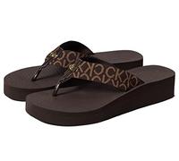 Calvin Klein Tongs Meena pour femme, Marron Multi 210, 36 EU