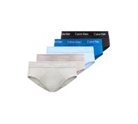 Calvin Klein Men Hip Brief 5 PK Blue (Classic Blue/Porpoise/Black/Grey) L