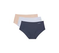 Calvin Klein Underwear Slip 'Invisibles' beige / bleu marine / bleu clair, Taille XS