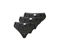 Tanga Calvin Klein Print noir pur (3 unités) - XS