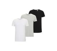 Calvin Klein T-Shirts Manches Courtes Lot de 3 Homme en Coton, Multicolore (Black, White, Grey Heather), XL