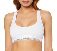 Calvin Klein underwear Triangle - Soutien-Gorge de Tous Les Jours - Uni - Femme - Blanc (White) - FR: 36 (Taille Fabricant: S)