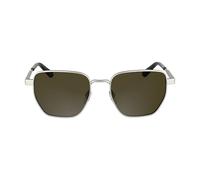 Calvin Klein Unisex Adult Sunglasses CK25100S - Matte Silver with Solid Brown Lens