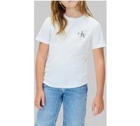 Calvin Klein Unisex Small Monologo Ss Tee Bright White Taille: 12 | T-Shirts Outlet | kids | Blanche