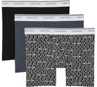 Calvin Klein Uomo Pantaloncini Boxer Confezione da 3 Balance Con Fascia Con Logo, Nero(Black), Blu (Blue), Bianco e Nero (Black and White),XL