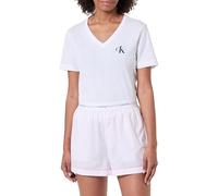 Calvin Klein V Day Poplin Short Lv00Qs7573 Bas de Sommeil, White (19842 Echo Stripe+White/Pink ESSENC), M Femme