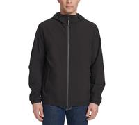 Calvin Klein Veste coupe-vent à capuche avec fermeture éclair intégrale pour homme - Légère deux poches avant zippées, noir, Medium