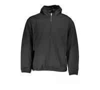 Calvin Klein, Homme, Vestes, Noir, Taille: XL Veste à Capuche Sportive Noire Imperméable Logo