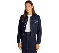 Calvin Klein Veste en Jean Femme 90'S Denim Jacket Cropped Fit, Bleu (Denim Rinse), L