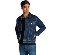 Calvin Klein Veste en Jean Homme Slim Denim Jacket Patte de Boutonnage, Bleu (Denim Dark), XS