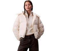 Calvin Klein Veste Matelassée Femme Essential Midweight avec Capuche, Ivoire (Jet Stream), M