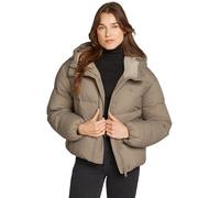 Calvin Klein Veste Matelassée Femme Short Hooded Puffer avec Capuche, Beige (Brindle), L