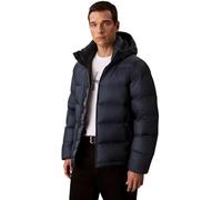 Calvin Klein Veste Matelassée Homme Nylon Zip Off avec Capuche, Bleu (Ink), M