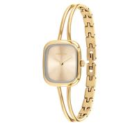 Calvin Klein Montre À Mouvement Quartz Deux Aiguilles pour Femme Collection CK Adore avec Bracelet en Acier Inoxydable de Couleur Dorée - 25100132