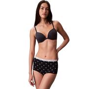 Calvin Klein Women Boyshort Blue (Diamond Logo Shoreline/Blue Descent) M