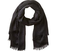 Calvin Klein Women's Logo Pashmina Scarf, Black, One Size