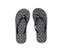Calvin Klein Women's Sarminya Flip Flop, Black Mutli, 10