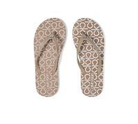 Calvin Klein Women's Sarminya Flip Flop, Natural Multi, 9
