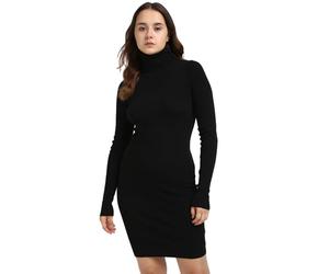 Calvin Klein Woven Label Tight Sweater Dress J20j224150 Robe Pull Femme
