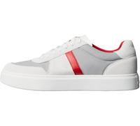 Calvin Klein YM0YM01395 Classic Cups Lace Mix EMB Tongue Low Top Blanc (Taupe Smog/White/Adrenaline Rush), 10.5, Blanc Taupe Smog White Adrénaline Rush, 43 1/3 EU