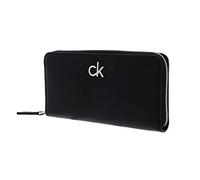 Calvin Klein Z/A Wallet LG Wave PU, Accessoire Portefeuille de Voyage Femme, Black, Taille Unique