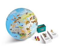 Caly - Inflatable Globe Game Animals of The World Stick’N Quiz 30cm - 032B