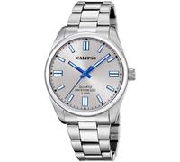 Calypso Montre Homme K5862/2 Basic – Acier inox 316L argenté, Quartz, Verre minéral, étanche 5 ATM