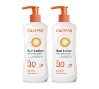 Calypso Lotion Solaire SPF30 - Multipack 2 × 200 ml ǀ Crème solaire hydratante 24 heures, résistante à l'eau, anti-âge, haute protection solaire UVA et UVB