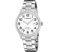 Calypso Montre Analogique Homme K5860/1 Quartz - Résistante à l'eau 5 ATM Mouvement Haute Précision - Style Élégant et Classique - Bracelet en Acier Inoxydable Argenté - Basic