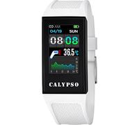 Calypso Montre Connectée Homme Smartwatch Caoutchouc Blanc - IP68 - Contrôle Musique, Compteur de Pas et Calories, Multisport, Fréquence Cardiaque K8501/1