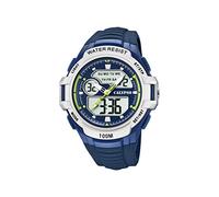 Calypso Montre Digitale Analogique Homme Caoutchouc Bleu - Quartz, 10 ATM, Date, Chronographe, Double Fuseau, Lumière, Alarme, 12/24 h - K5770/3 Flash Time