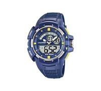 Calypso Montre Digitale Analogique Homme Caoutchouc Bleu - Quartz, 10 ATM, Date, Chronographe, Double Fuseau, Lumière, Alarme, 12/24 h - K5767/2 Flash Time