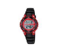 Calypso Montre enfant digitale K5684/6 — Caoutchouc noir, 10 ATM, chrono, alarme 12/24h