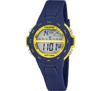 Calypso Montre digitale enfant K5850/5 – Bracelet caoutchouc bleu – Étanche 10 ATM – Chronographe